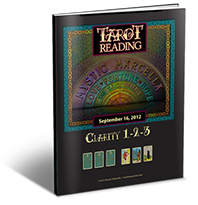 Flip book example of Clarity 1-2-3 Tarot Reading Story